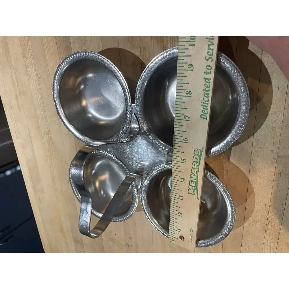 Legion Utensils 4 Compartment Relish Server Handle Stainless Patd 11-5-51 Vtg